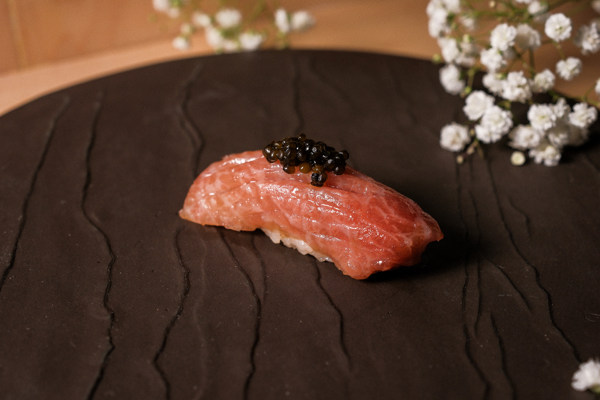 O-Toro with caviar